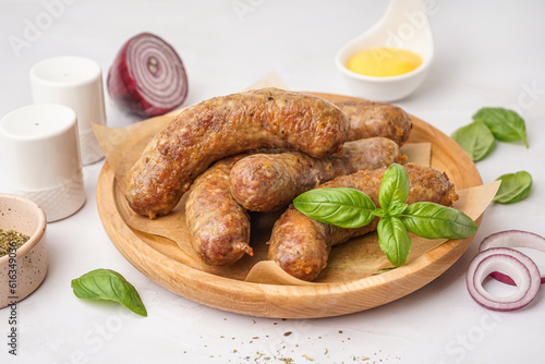 Grilled pork sausages with ...