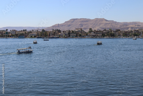 Scenic landscape view in luxor city egypt