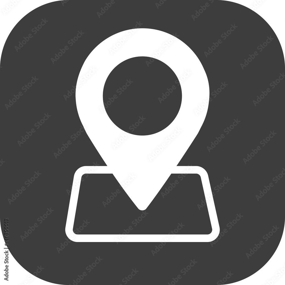 Check in icon in black square. Check in icon in black square.
