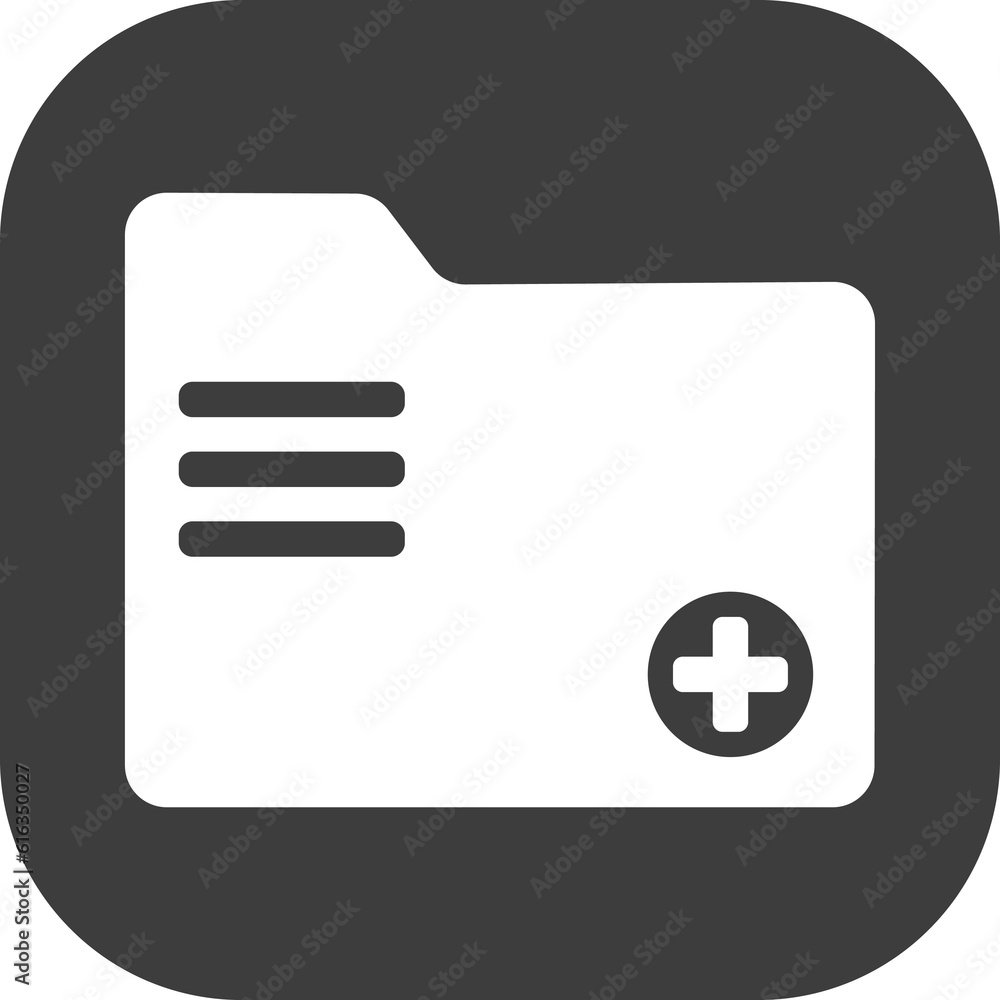 Add folder icon in black square. Add folder icon in black square.