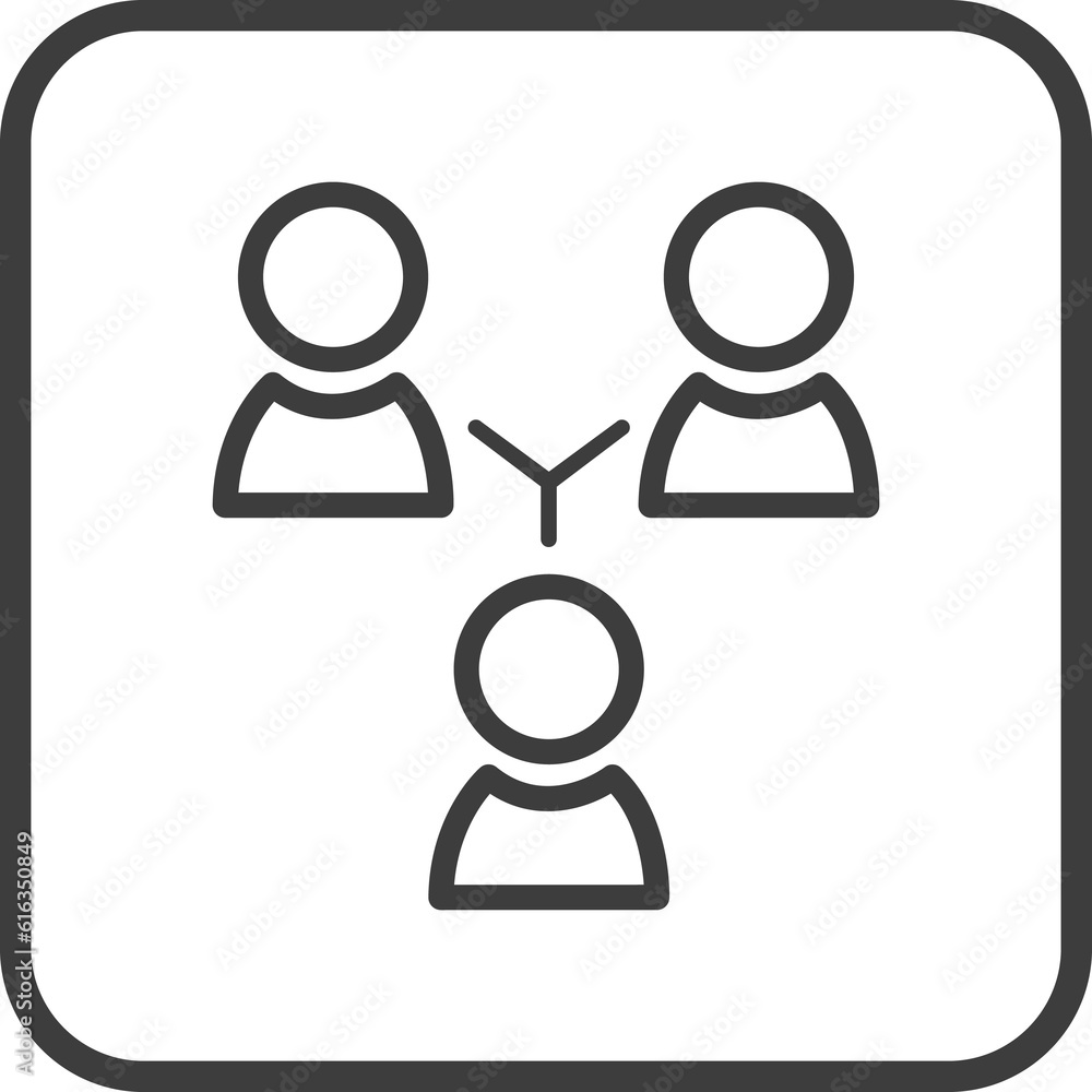 Hierarchy icon in thin line black square frames. Hierarchy icon in thin line black square frames.