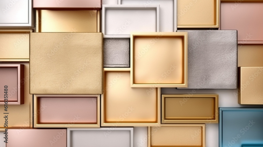 Fototapeta premium set of gold frames