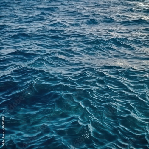 Blue ripple sea water texture or background. Generative AI. © SaraY Studio 