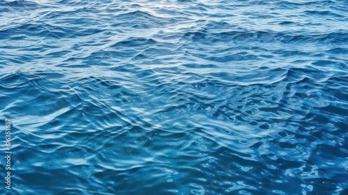 Blue ripple sea water texture or background. Generative AI.