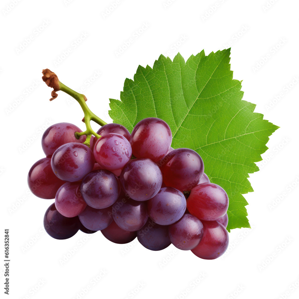 Fototapeta premium bunch of grapes isolated on transparent background cutout