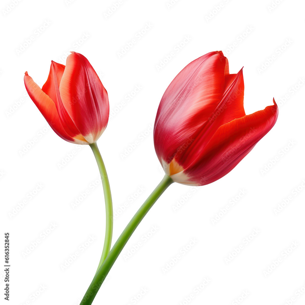 red tulip isolated on transparent background cutout red tulip isolated on transparent background cutout