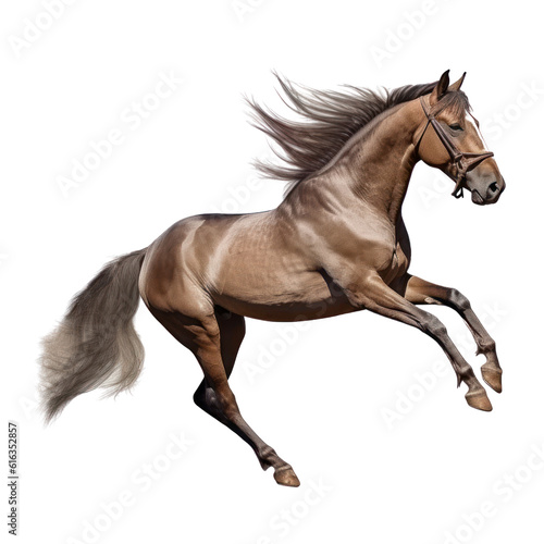 running horse  isolated on transparent background cutout