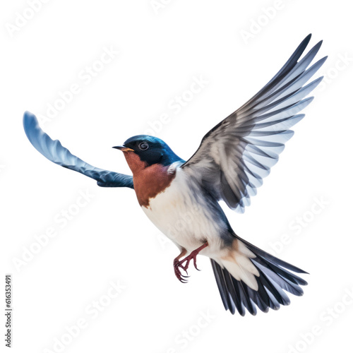 blue winged dove isolated on transparent background cutout
