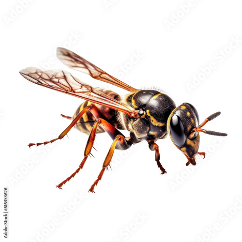 wasp isolated on transparent background cutout