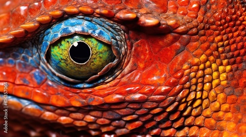 A closeup of a lizard's skin showing its texture © Benjamin