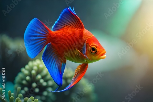 fish in aquarium generated AI