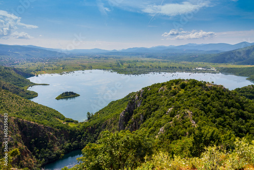 Vidikovac Galipovac lakes near Imotski in Croatia.  photo