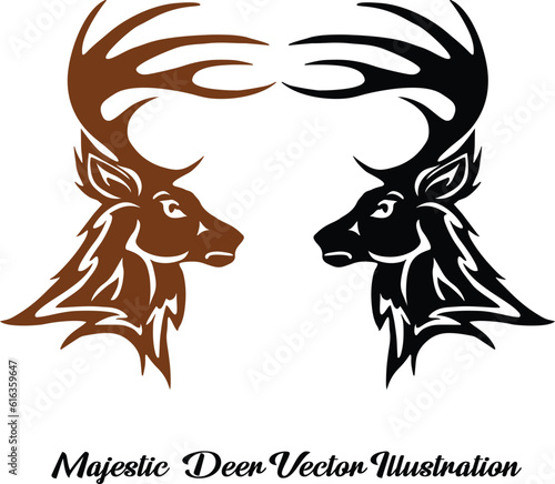 Wallpaper Mural Captivating Deer Face Vector Design Torontodigital.ca