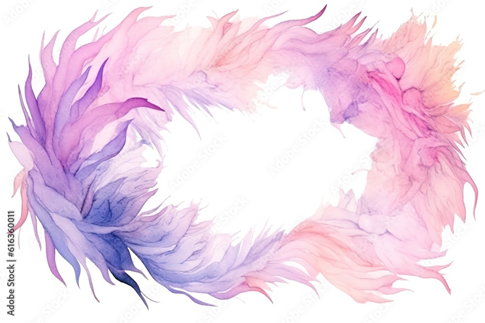 Obraz premium Blush pink and lilac bubbles forming a border frame