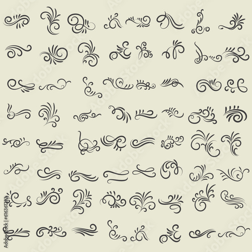 Vector illustration graphic elements for design, Swirl elements decorative illustration