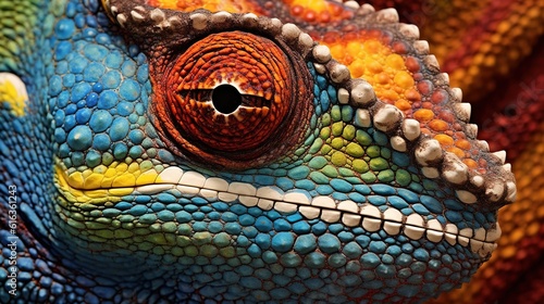 Closeup of a chameleon's skin showing the texture © Benjamin