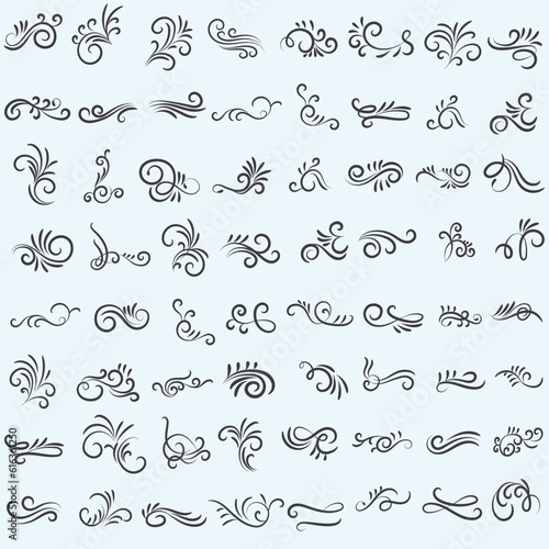 Vector illustration graphic elements for design, Swirl elements decorative illustration