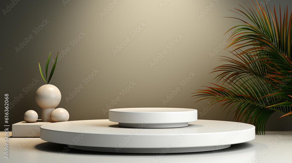 3D Natural Beauty Podium for Product Display. 3d rendering 3D Natural Beauty Podium for Product Display. 3d rendering