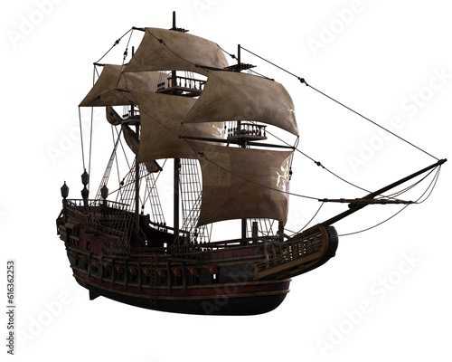 3d render pirate ship