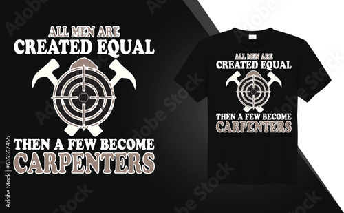 Carpenter graphics tshirt design Free Vector
