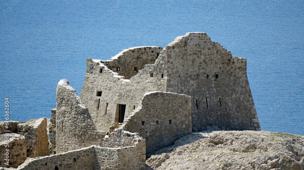 old stone fortress on pag island