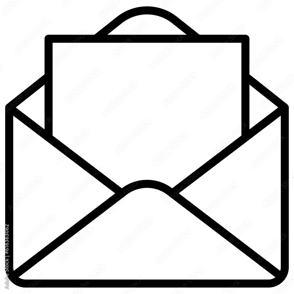 Open Mail Basic UI icon