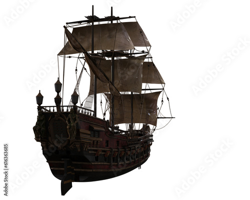 Cuadro en lienzo 3d render pirate ship