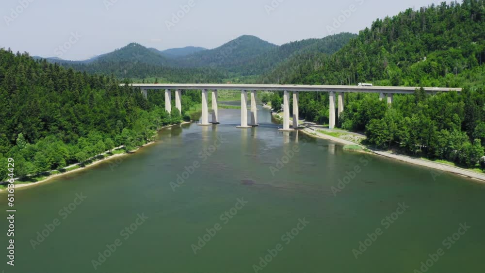 Aerial view of a lake in Fuzine, Croatia Aerial view of a lake in Fuzine, Croatia