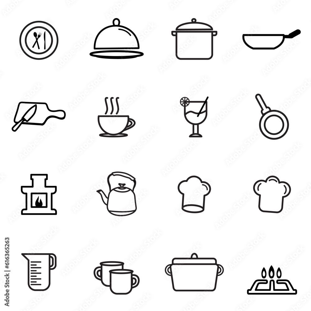 food and drink icons set food and drink icons set