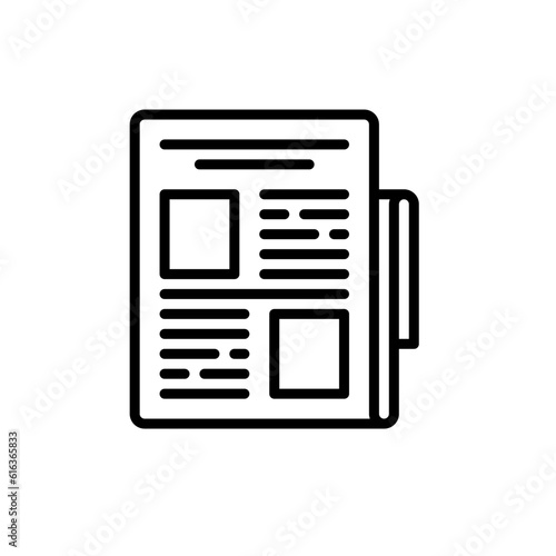 Newspaper icon vector set. news illustration sign collection. press symbol. 