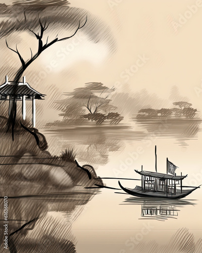 Generative AI illustration ...