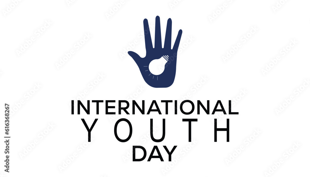 International youth day is observed every year in August 12. banner, Holiday, poster, card and background design. International youth day is observed every year in August 12. banner, Holiday, poster, card and background design.