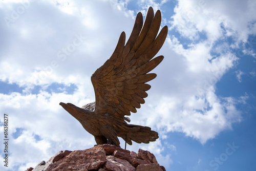 the eagle statue in central asia