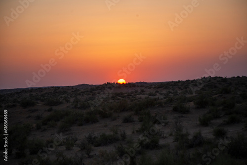 sunset in the desert uzbekistan