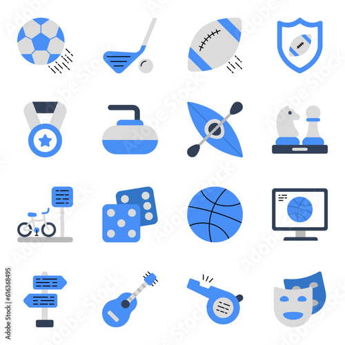 Pack of Sports Flat Icons 

