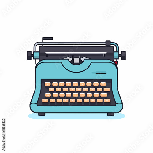 Old fasioned typewriter - vector, illustration