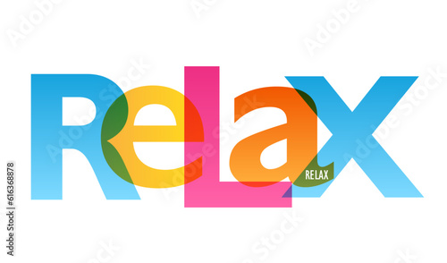 RELAX colorful vector typography banner