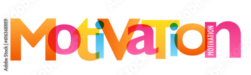 MOTIVATION colorful vector typography banner