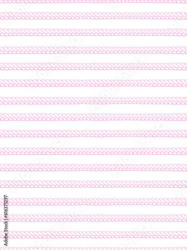 pink and white stripes. Rope striped seamless pattern transparent background