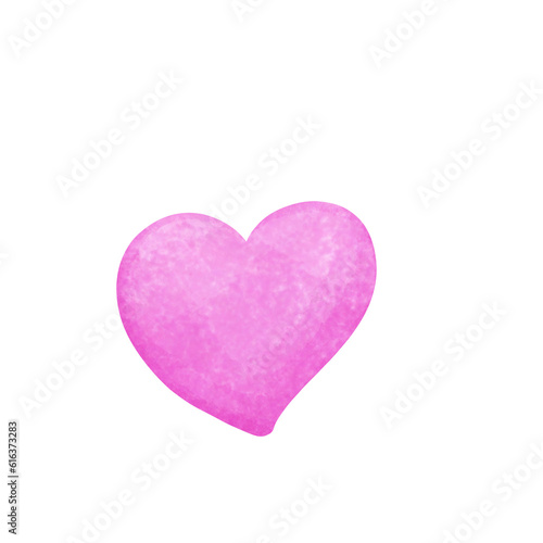 pink heart isolated on white