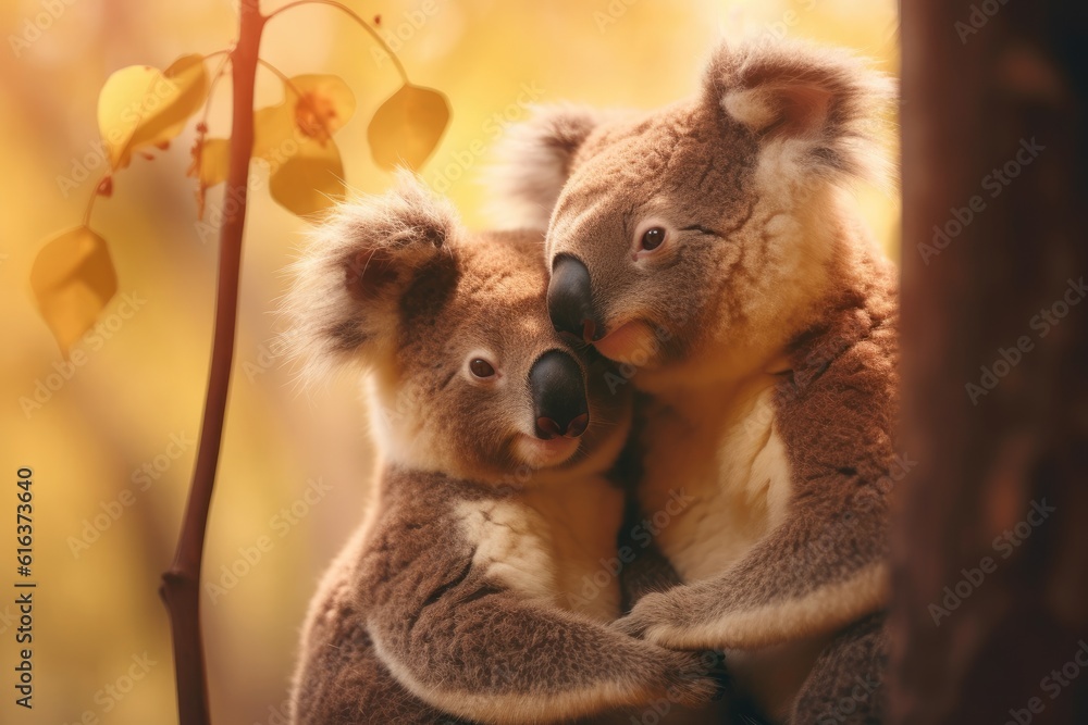 Naklejka premium Koala Love Adoration for Koalas