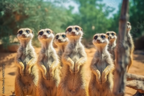 Curious Meerkats Inquisitive Mammals