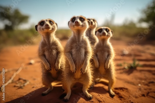 Curious Meerkats Inquisitive Mammals