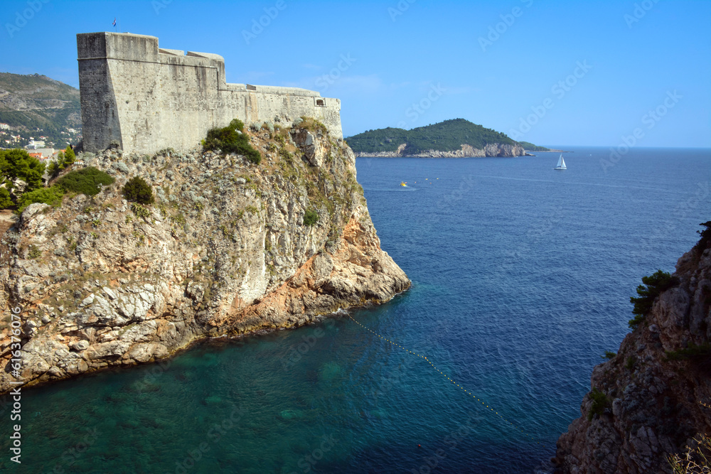 Picturesque View of Dubrovnik Walls, Croatia