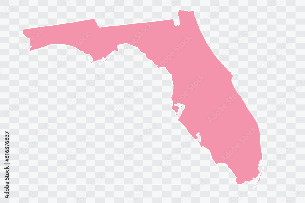 FLORIDA Map Rose Color Background quality files png