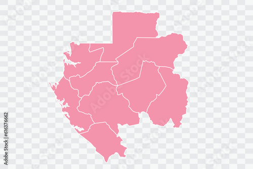 Gabon Map Rose Color Background quality files png