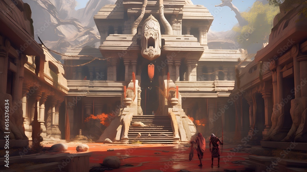 Naklejka premium Ancient abandoned temple