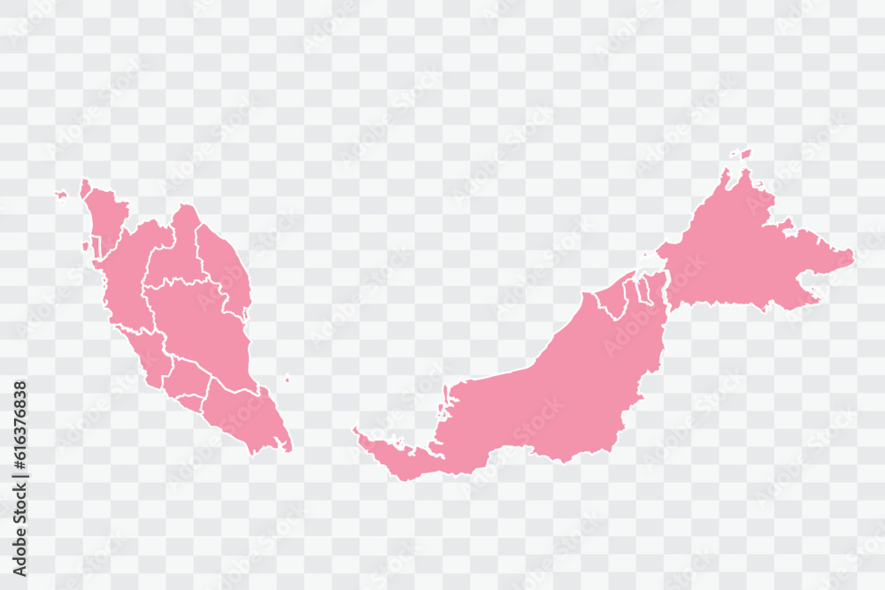 Malaysia Map Rose Color Background quality files png