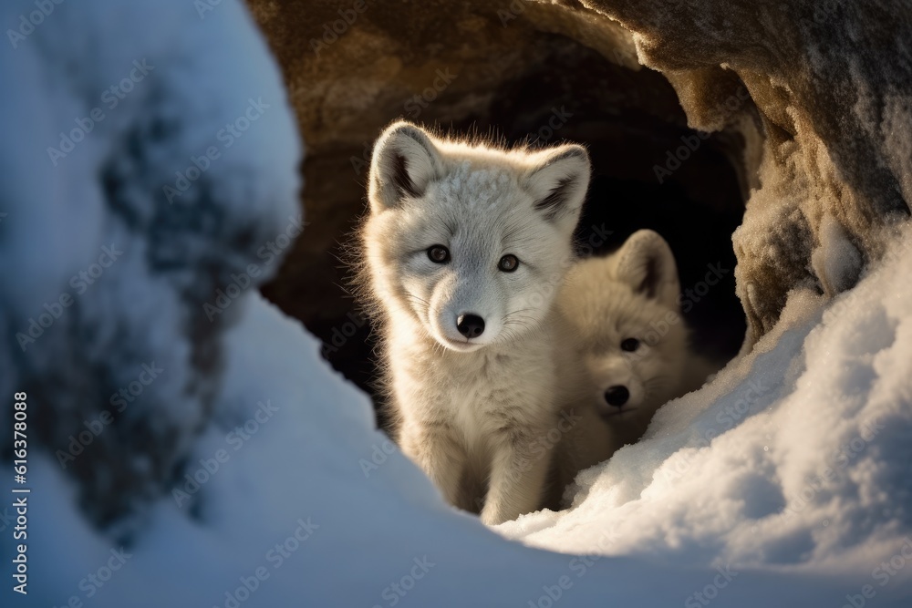 Arctic Fox Pups Baby Polar Canines Arctic Fox Pups Baby Polar Canines