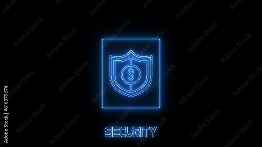 cyber security, security lock icon animation. cyber security, security lock icon animation.